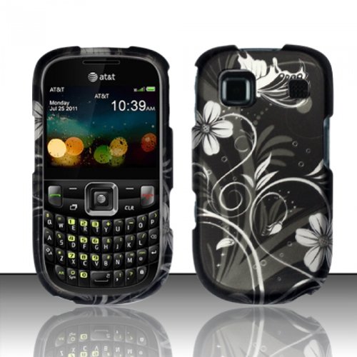 For ZTE Z431 (AT&T) Rubberized Design Cover - White Flowers For ZTE Z431 (AT&T) Rubberized Design Cover - White Flowers