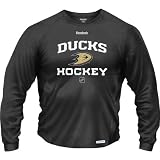 Reebok Anaheim Ducks Authentic Team Hockey Long Sleeve Heathered Speedwick T-shirt