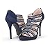 DREAM PAIR ANGELINE Women's Evening Glitter Peep-Toe Rhinestones Stiletto Heel Pumps Shoes Sandals