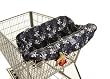 SHOPPING CART AND HIGH CHAIR COVER BLACK SKULLS