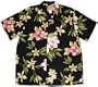 Hibiscus Summer Men's Hawaiian Aloha Shirt in Black - M
