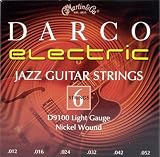 Darco Gitarrensaiten f&uuml;r E-Gitarre (mit Nickelumwicklung, Jazz / Light, St&auml;rke 0.012 - 0.052)