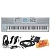 Search : Korg M3 88-Key Music Workstation Sampler Bundle with Two 10-Foot MIDI Cables, Two 10-Foot Instrument Cables, Sustain Pedal, Headphones, and Polishing Cloth