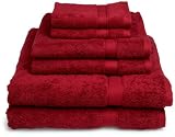 Pike Street 725-Gram 100-Percent Egyptian Cotton 6-Piece Towel Set, Brick