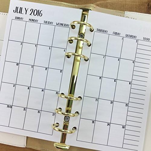 Personal 2016 Complete printed planner calendar - monthly with weekly - month on two pages - week on two pages - monthly weekly - Mo2P - Wo2P - horizontal layout