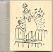 Singing Birthday Cat Rubber Stamp - Wood Mounted