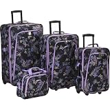 Rockland Luggage Garden 4 Piece Luggage Set, Garden, One Size