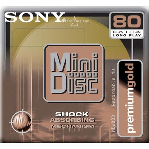Sony MDW80PL 80 Minute MiniDisc MD Premium Gold (Single)