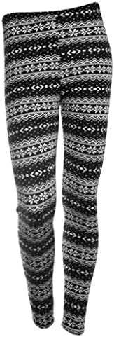 Kuforu Womens Multi-Style Nordic Snow Flake Reindeer Knitted Tights Leggings