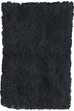 Premium Flokati Area Rug, 5x7, BLACK