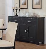 Contemporary Style Black Finish Sideboard Buffet/Server