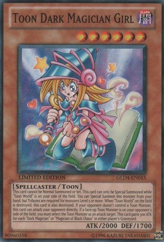 Yu-Gi-Oh! - Toon Dark Magician Girl (GLD4-EN015) - Gold Series 4: Pyramids Edition - Limited Edition - Common On Sale