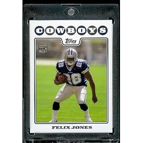 2008 Topps # 349 Felix Jones ( Arkansas ) RC - Rookie Card - Dallas Cowboys - NFL Trading Cards