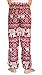 Banjamath? Women's Smocked Waist Harem Hippie Boho Yoga Palazzo Casual Pants Red with drawstring waist One Size