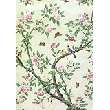 Wallpaper with Flowering Shrubs and Fruit Bees (Print On Demand)