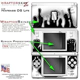 Nintendo DS Lite Chrome Drip On Black WraptorSkinz Skin Kit by TuneTattooz TM