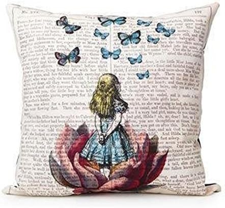 OUBAO Linen Square Flax Pillow Case Decorative Cushion Pillow Cover