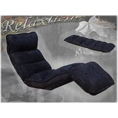 LUXUS FALTLIEGE / RELAXLIEGE / CHAISELONGUE / KLAPPSESSEL / 180 CM - SCHWARZ