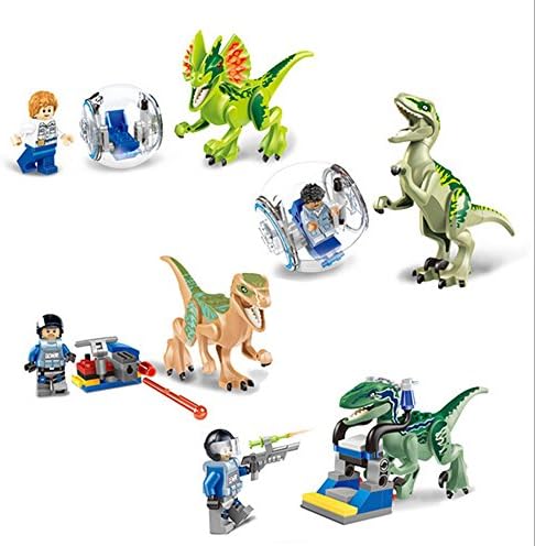 Jurassic World Dinosaur Mini Figure Building Blocks Bricks Assembly Toy 8pcs Not Lego