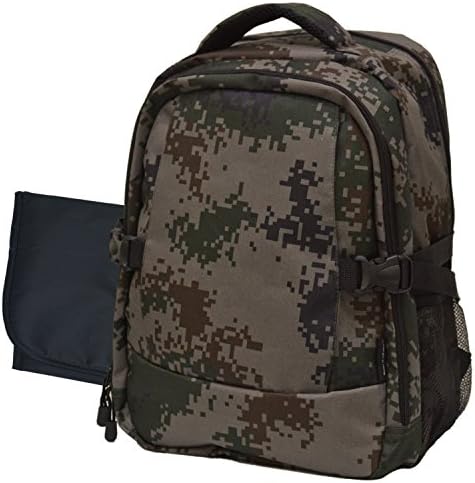 RunLikeBaby Diaper Backpack with Changing Pad, Travel Diaper Bag (Camo)