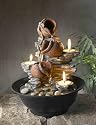 Tavolo Luci Tabletop Mini Pot Water Fountain with Candles