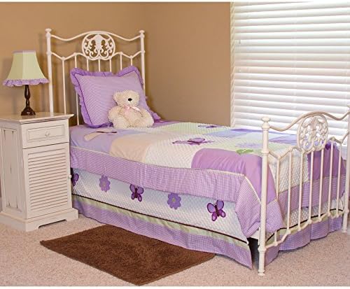Lavender Butterfly Twin 3-piece Bedding Set
