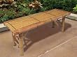 New Tiki Bamboo Bench Tropical Coffee Table Patio Bar Bench