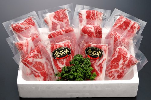 黒毛和牛 青森県産牛肉 倉石牛 ( しゃぶしゃぶ ・ すき焼き用 ) 70ｇ×12P 合計840ｇ 6,200円