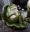 Solar Relaxing Frog Statuary