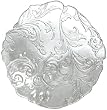 Clear Glass Ornate French Lily Design Platter Plate 15" D