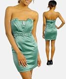 Bridal Wedding Bridesmaid Evening Party Prom Clubbing Cocktail Sage Grenn Dresses Junior Siz M