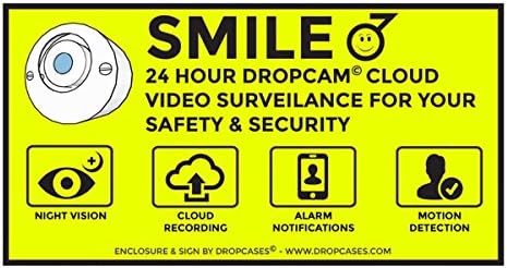 Warning Sign - Surveillance Sign for Outdoor Dropcam Pro Cases