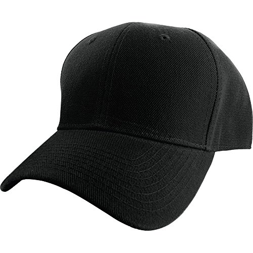 DealStock Plain Fitted Sized Curved Visor Baseball Cap (15+ Colors 9 Sizes)