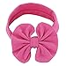 Baby Girl Soft Bow Turban Headband Top Knot Cotton Head Wrap Set Of 8 Colors