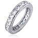 Lovers Promise: Sterling Silver Full Eternity Promise Ring with CZ Diamond