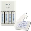 Sanyo Eneloop Schnellladeger�t MQR06 - Akku Ladeger�t mit LED-Anzeige inkl. 8er Pack Eneloop AA Akkus in Kraftmax Akkuboxen - Neueste Version