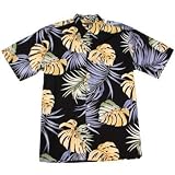 Tori Richard Big & Tall Ananda Camp Shirt - BLACK