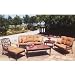Darlee Santa Monica Cast Aluminum Outdoor Patio Lounge Set With Granite Top Tea & Coffee Tables – Antique Bronze