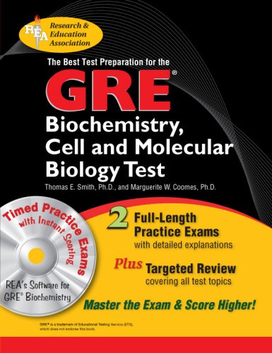 City Travel Guides Discounted  Books : GRE Biochemistry,  Cell and Molecular Biology (REA) w/CD-ROM - The Best Test Prep (TESTware)