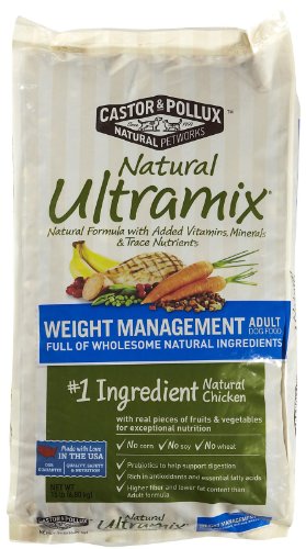 Castor & Pollux Ultramix Weight Management Canine Formula Dry Dog Food, 15-Pound Bag