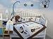 SoHo Blue and Brown Rock Band Baby Crib Nursery Bedding Set 13 pcs included Diaper Bag with Changing Pad & Bottle Case SoHo Blue and Brown Rock Band Baby Crib Nursery Bedding Set 13 pcs included Diaper Bag with Changing Pad & Bottle Case