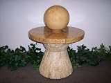 Review Direct4Sale Home  / Circular Table Fountain With Sphere in Dorado / Golden Fossil Marble.