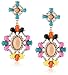 Amazon Collection Gold-Tone, Glass Rhinestone, and Multi-Colored Epoxy Earrings, 2.75