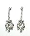 Diamond Earrings Fine Earrings 1.36k G.V.V.S Brilliant Diamonds on 18k White Gold Chandelier with Post Earrings Made in Italy