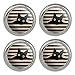 Black Cat in Window Metal Craft Sewing Novelty Buttons - Set of 4