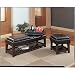Kitchen & Housewares : BLACK VINYL BENCH WITH FLIP TOP SEATS AND STOOL