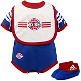 adidas Detroit Pistons Infant Royal Blue 3-Piece Mesh Creeper Set