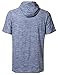 Youstar Men's Short Sleeve High neck Drawsting Hoodie