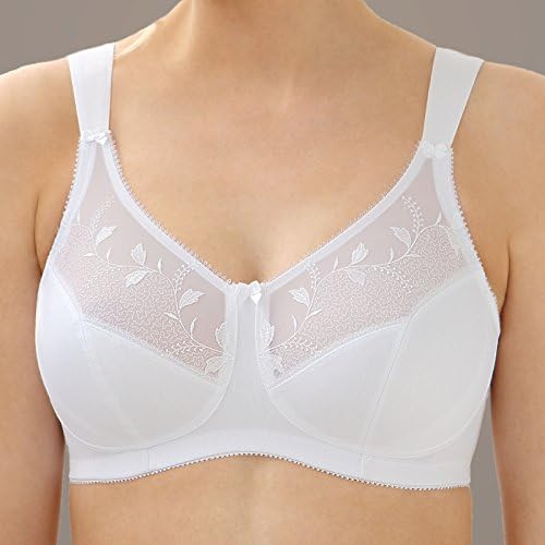 Glamorise Women's Plus-Size Soft Shoulders Minimizer Bra, White, 48D