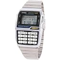 Casio #DBC1500B-1 Men's Night Glo Keypad 150 Memory Metal Band Databank Watch
